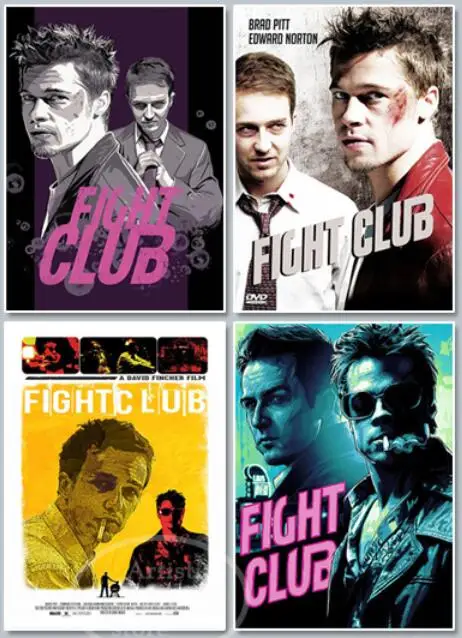 Fight Club Thriller Movie Print Art Canvas Poster For Living Room Decor Home Wall Picture