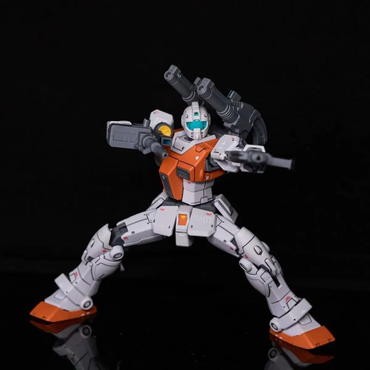 GK Gaoke HG 1/144 RGM-79 GM Moroccan Double Cannon Ver Front Type Model Kit Assembly Action Figures Robot Plastic Model Toy Gift