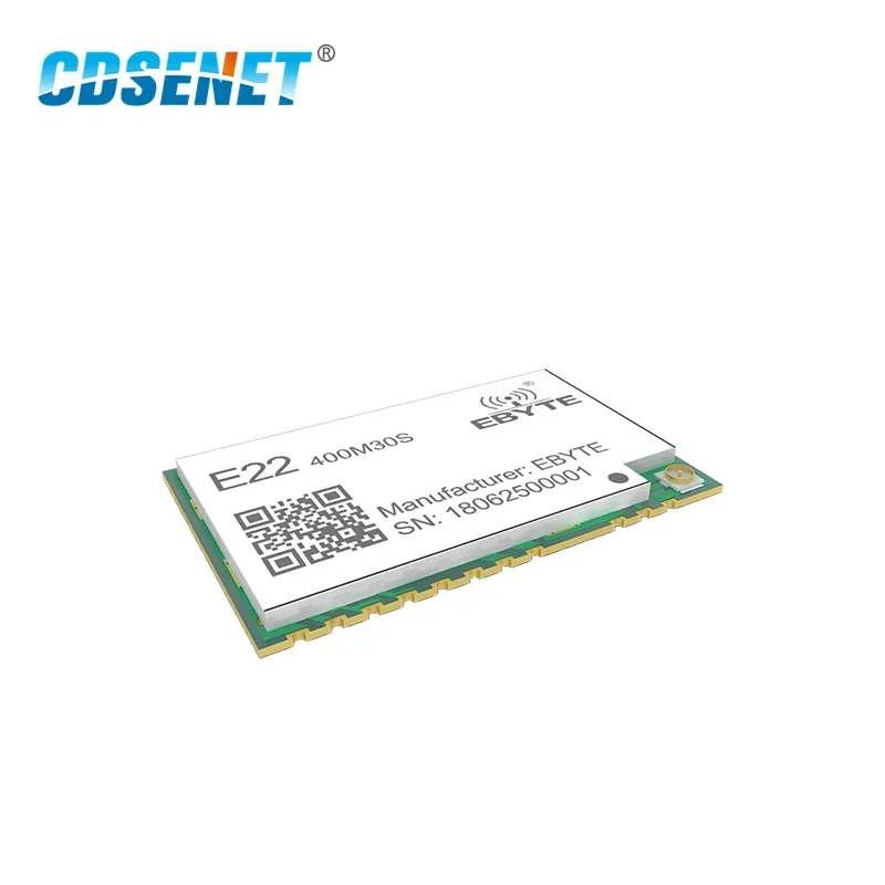 SX1262 SX1268 RF Wireless Module LoRaTM Modulation GFSK SMD 400MHz CDSENET E22-400M30S IPEX / Stamp Hole SPI High-Precision TCXO