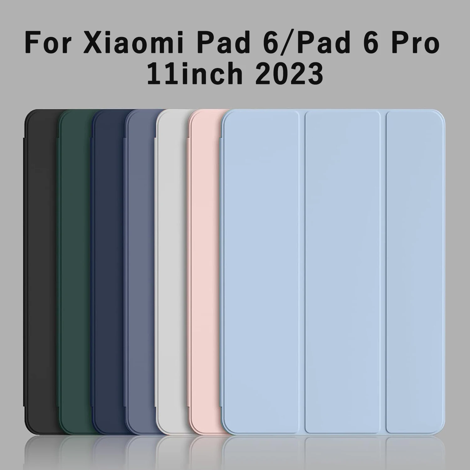 Tri-fold Flip Case For Xiaomi Pad 6/Pad 6 Pro 11 inch 2023 Magnetic Stand PU Leather Protective Cover Auto Sleep/Wake up