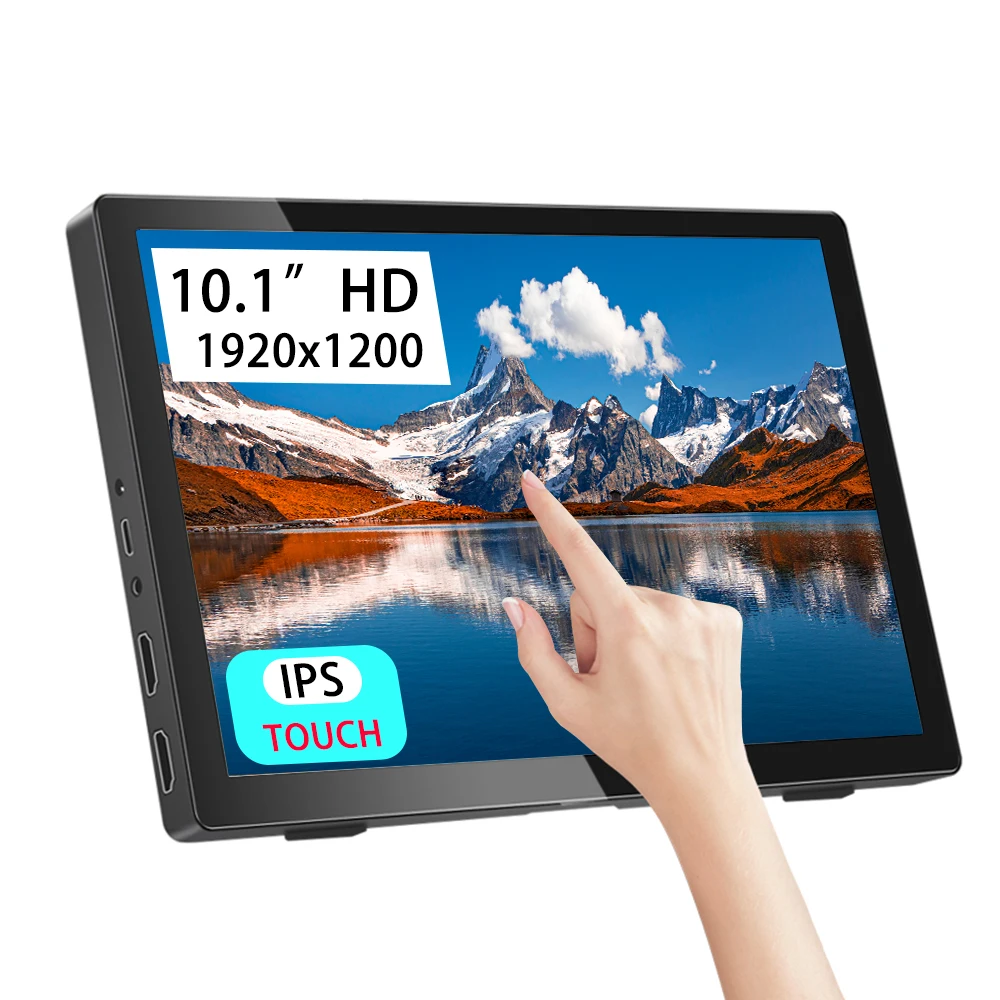 

10.1Inch Touchscreen IPS Portable Monitor With Built-in Tripod And Built-in Speakers 1200P HDMI For PS4/PS5/Xbox/Laptop Android