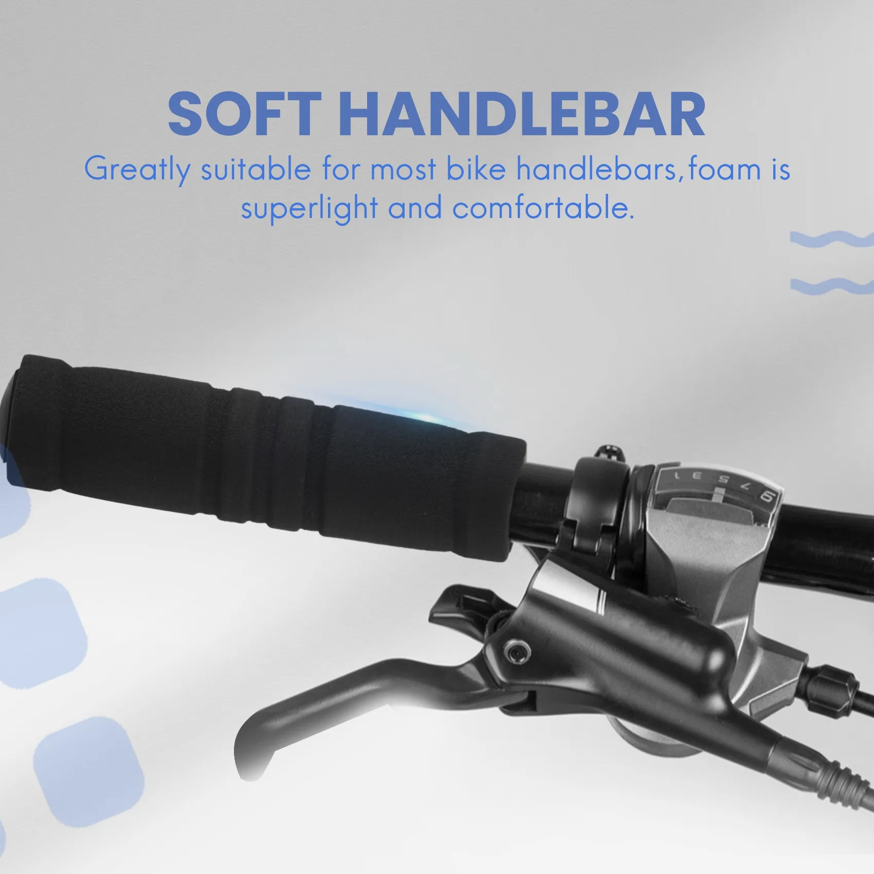 1 Pair for Bike Bicycle Handle Handlebar Soft Sponge Bar Grips