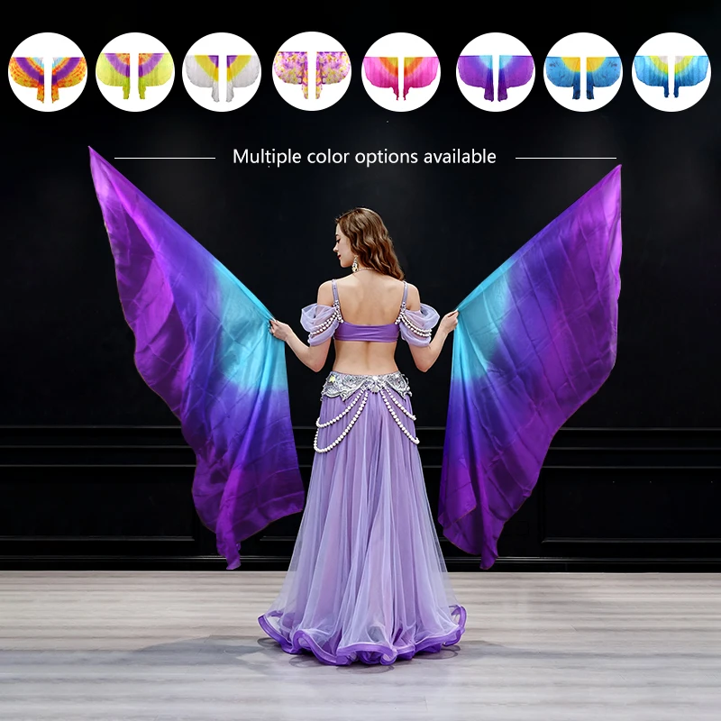 1/2pcs Praise Dance Worship Flags 100% Real Silk  Veils Angel Wing Flag Church Praise Banner Outdoor Practice Performance
