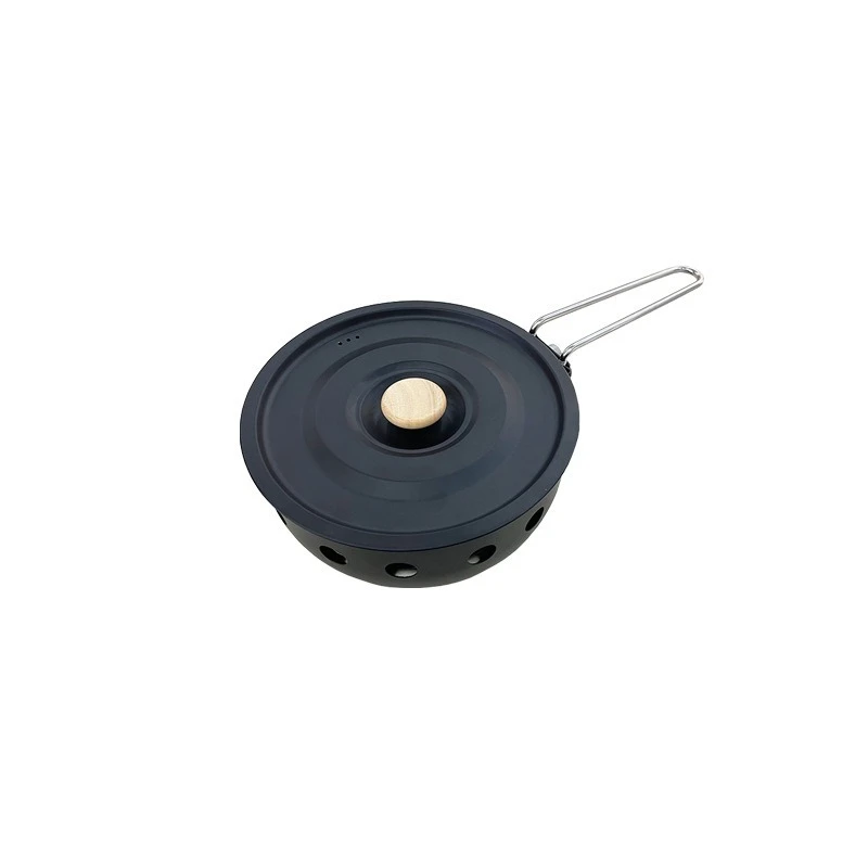 Portable outdoor cassette stove, multi-functional outdoor integrated pot for camping and picnic