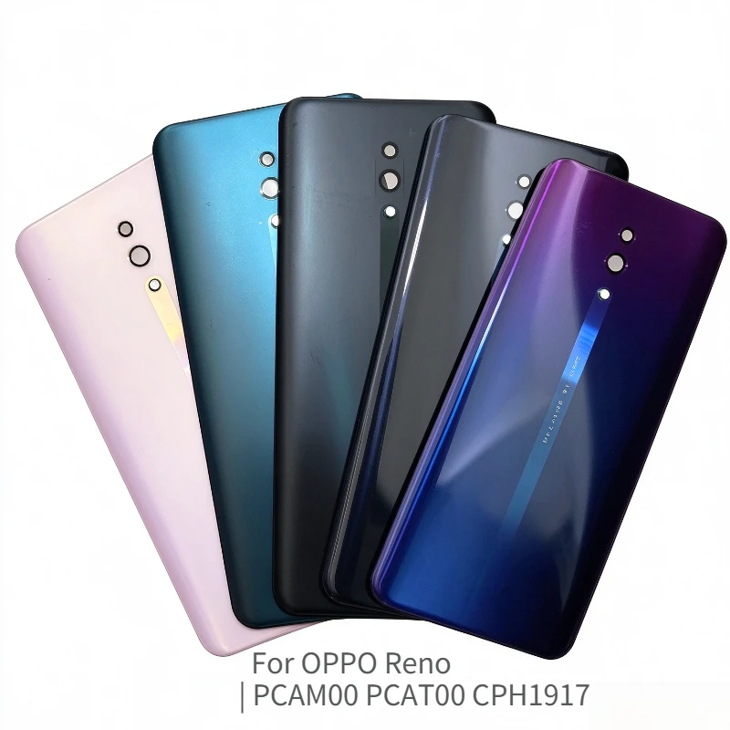 Glass Battery Back Cover For Oppo Reno PCAM00 PCAT00 CPH1917, Rear Housing Replacement Repair Parts