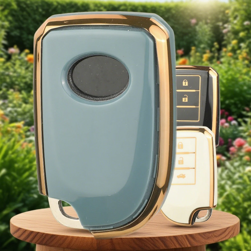 

jingyuqin New TPU 2/3 Buttons Car Key Case Cover For Toyota Zhixuan X Vios FS Zhixiang Weisha Fenglanda Shell Fob Holder