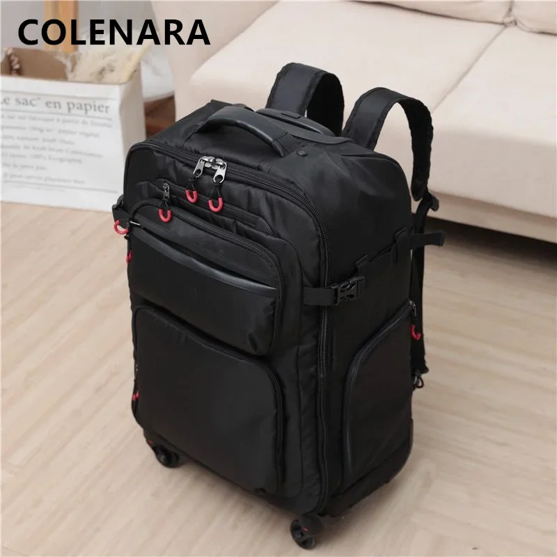 

COLENARA Suitcase Oxford Cloth Boarding Box Ladies Travel Shoulders Backpack 18"20"22Inch Waterproof Trolley Case Luggage