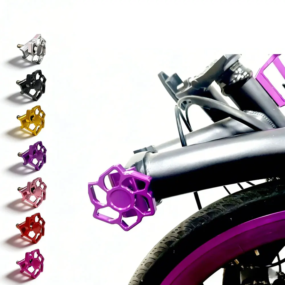 /Aluminum /Alloy /C Clamp Lock Folding Buckle Rod For Bicycle Frame Secure Fastener Cycling Parts Black Red Gold Silver Purple P