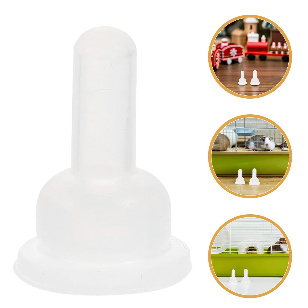 

50Pcs Pet Silicone Feeding Nipples Durable Soft Nursing Bottle Pacifiers for Small Animals Kittens Rabbits Chinchillas