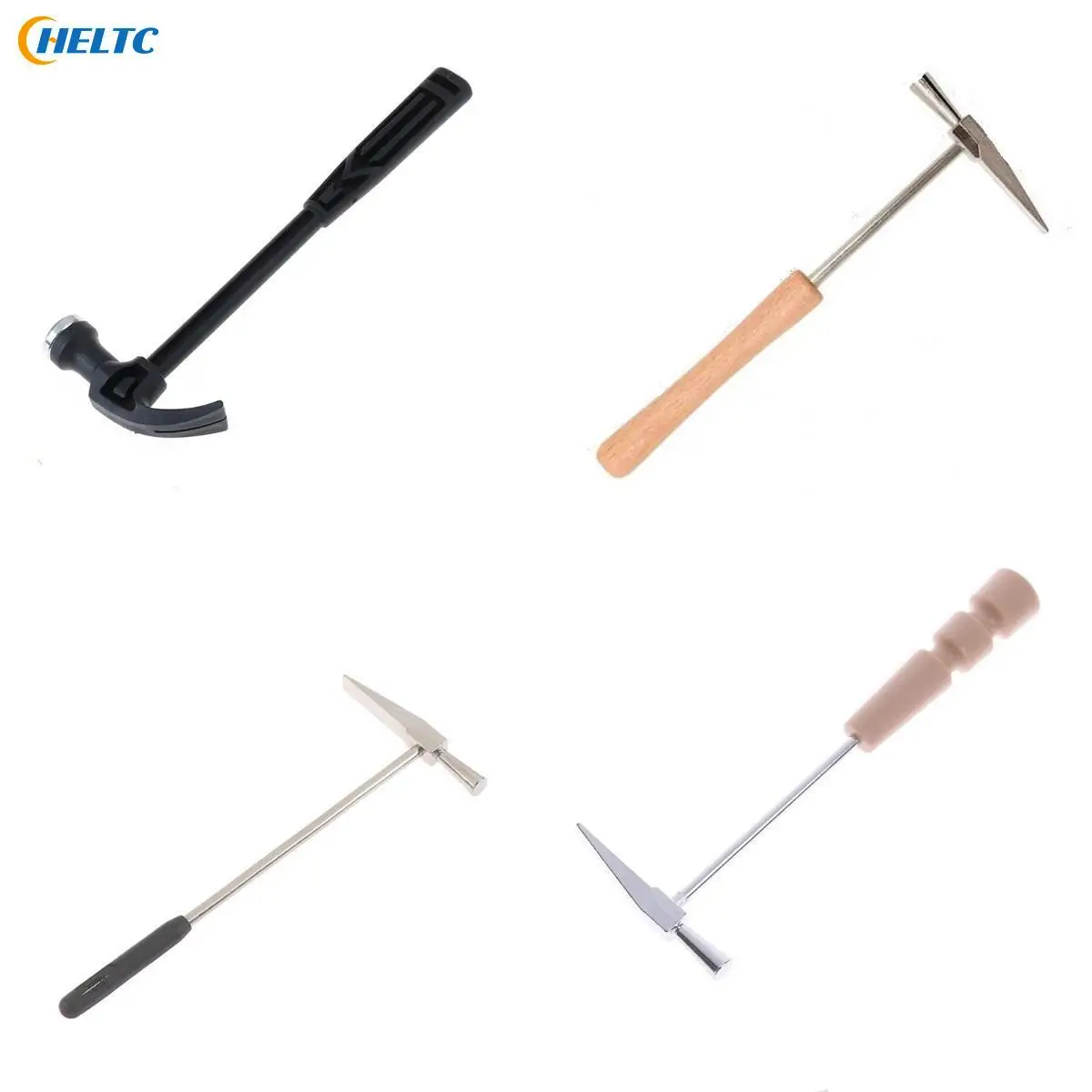 1PC Mini Claw Hammer Woodworking Nail Puncher Iron + Plastic Small Iron Hammer Watch Repair Hand Tool Emergency Safety Escape