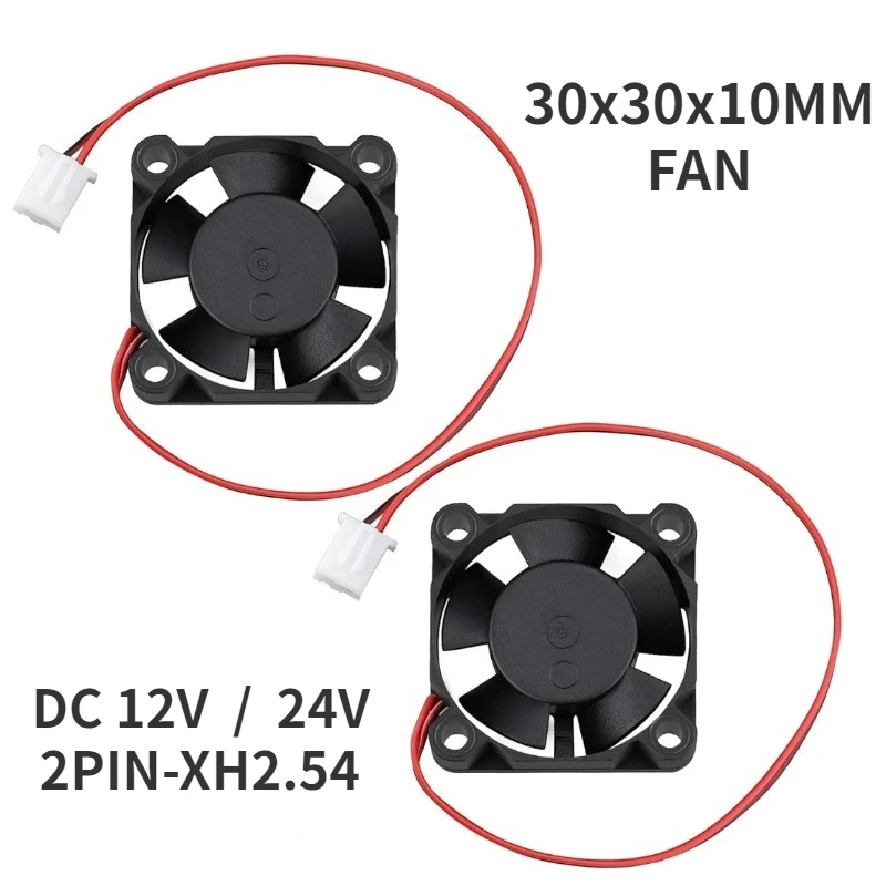 3D Printer Cooling Fan 3010 with 2Pin Dupont Wire Cooler 30cm Wire DC 12V 24V Multiple Options 30*30*10mm 12V 24V Micro Fan