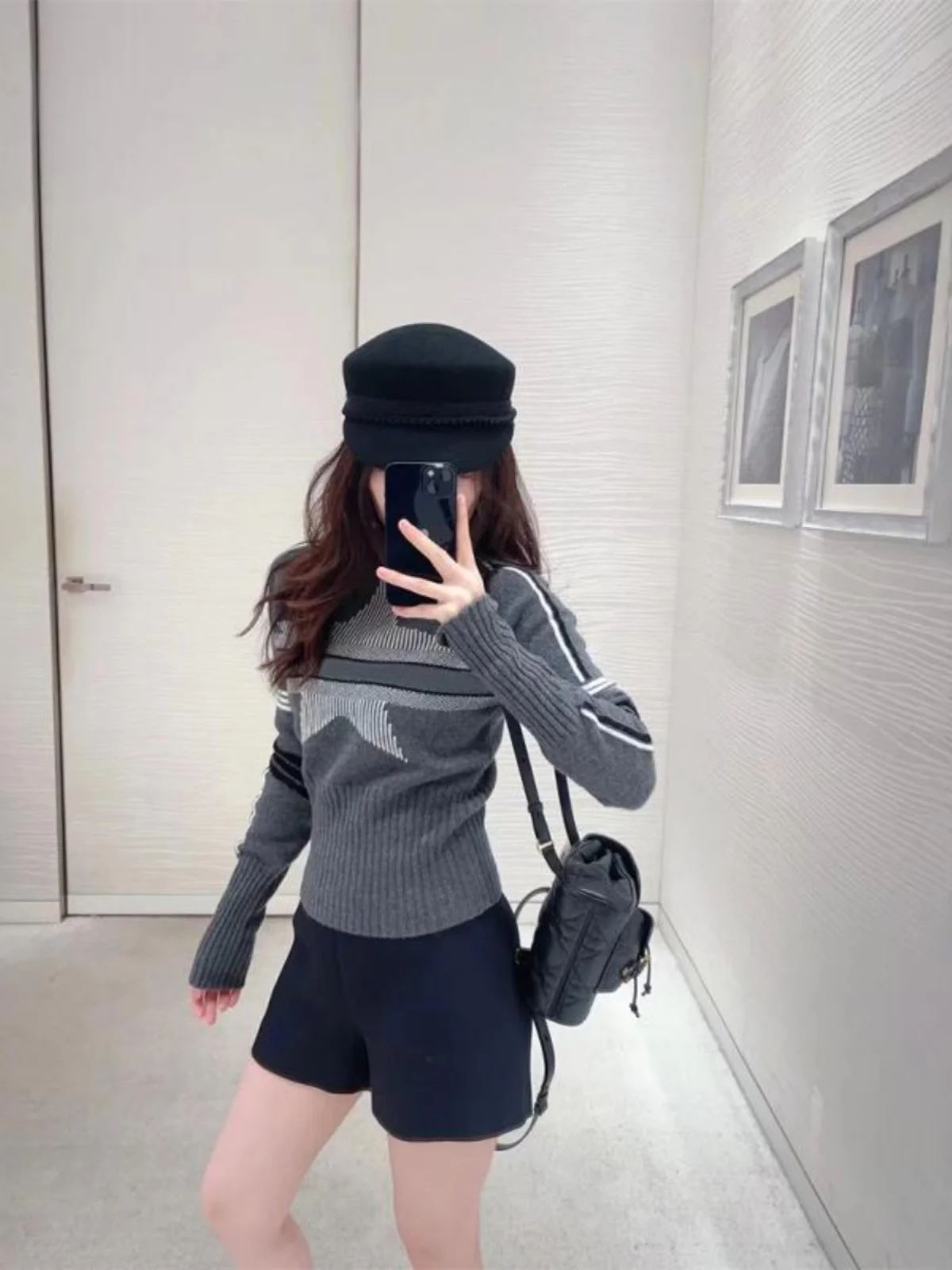 

Lottie Cusized 24 Autumn Winter New Ski Series Luy Star Letter Embroidered f High Ne Knitted Sweater Street Sle S...