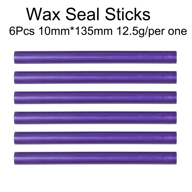 6Pcs Wax Seal Sticks 26Colors Antique Sealing Wax Sticks for Weding Party Gift Postage Letter Retro Fire Paint Wax Seal Stamp