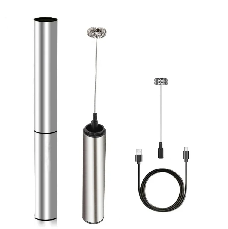 manufactures-factory-custom-automatic-stainless-steel-cappuccino-usb-rechargeable-electric-milk-frother-with-2-whisks