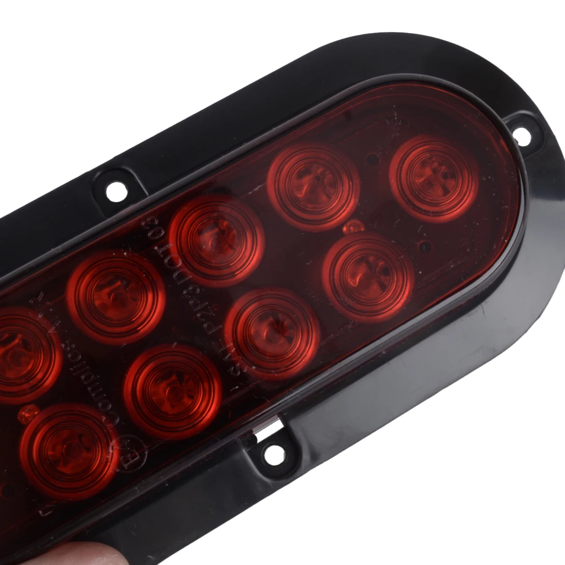 

2 шт. красный 10 светодиодный овальный стоп-сигнал поворота, задний резервный стоп-сигнал, подходит для грузовых прицепов, грузовых тракторов, автобусов 12 В постоянного тока