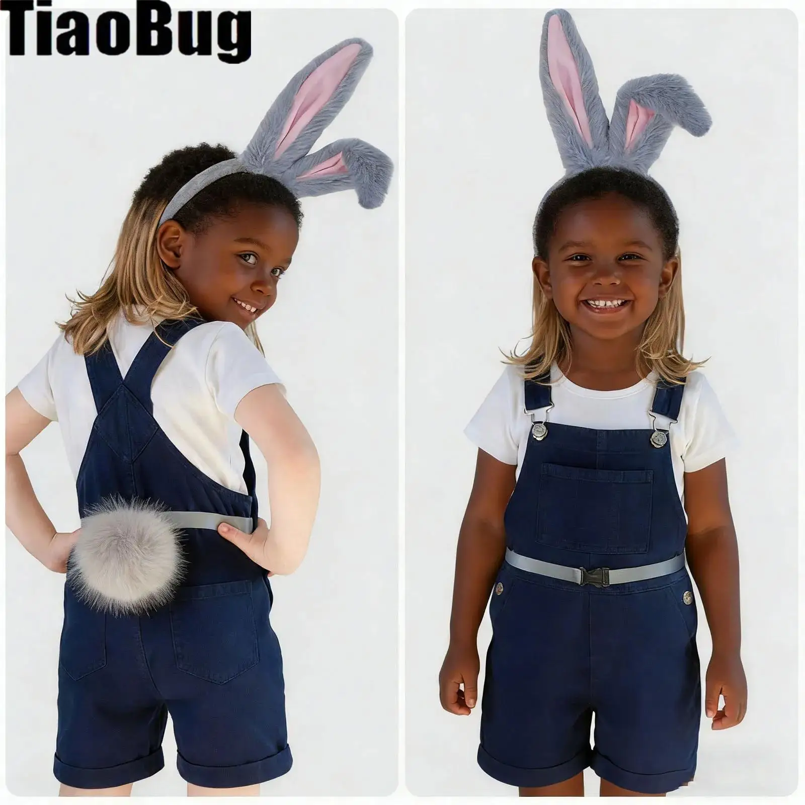 

Bunny Cosplay Ears And Tail Headband Easter Ears Halloween Accessories Furry Rabbit Ears Bunny Ears And Tail