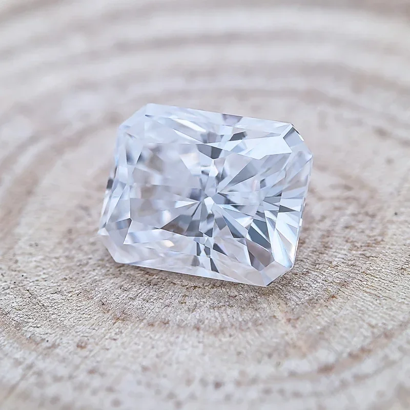 เกรดสูงสุด Moissanite หิน Radiant Cut Super White D สี VVS1 คุณภาพสูง Charms เครื่องประดับทําวัสดุที่มีใบรับรอง