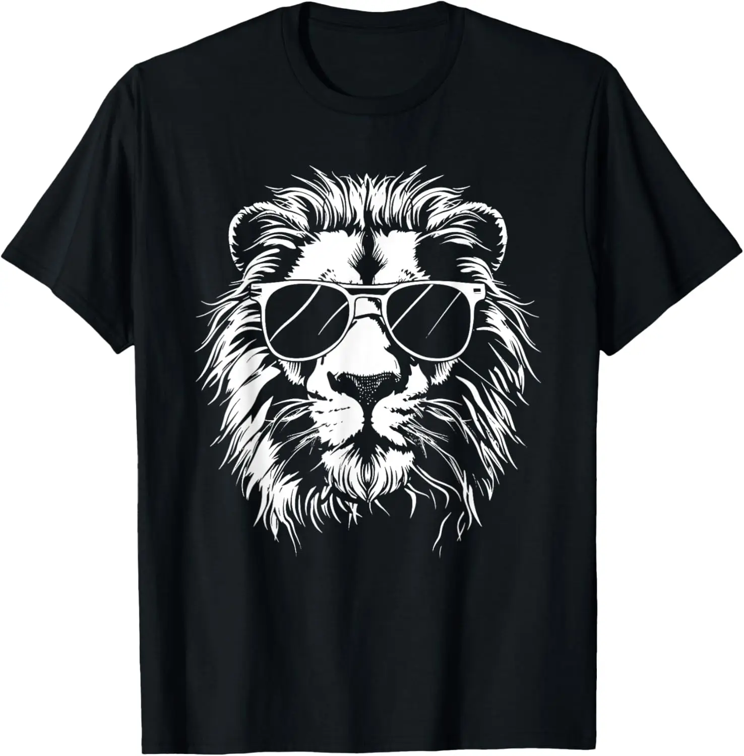 Lion Sunglasses Graphic T-Shirt
