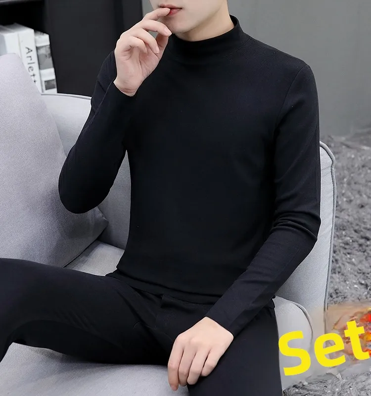 

Warmth Men's Thermal Underwear Set Long Sve T-irt And Pants Self-Heating Sl Base Layer Clothing Winter Outfit