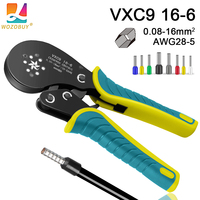 Ferrule Crimping Tool Kit, Wire Ferrule Crimper Plier Kit,Hexagonal Crimpers (0.08-16mm²/AWG28-5) for Wire Ferrules Connectors