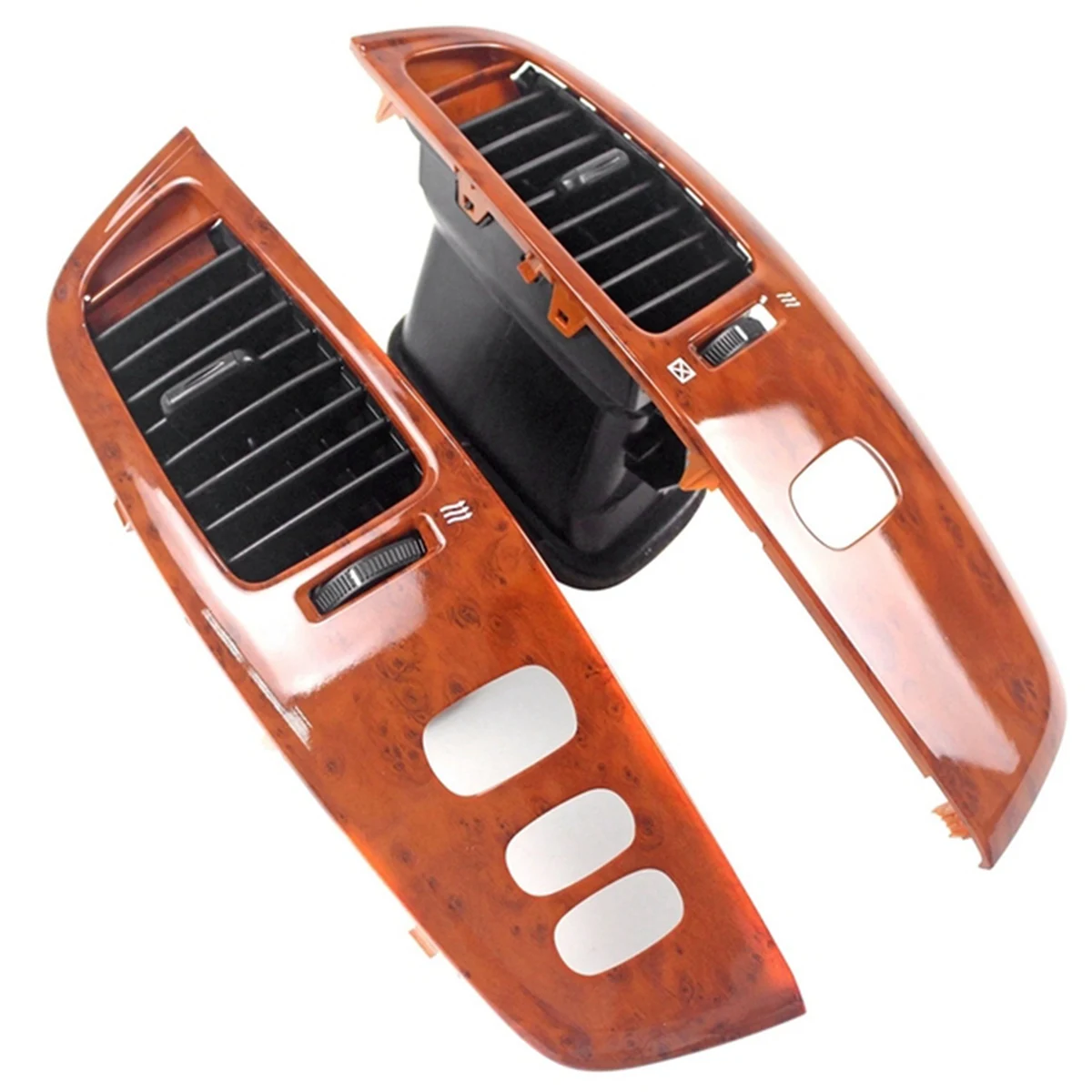 Car Interior Dashboard Air Vent Frame Assembly for Toyota Land Cruiser 100 LC100 Ujz100 FJ100 1997-2007 Wood Grain