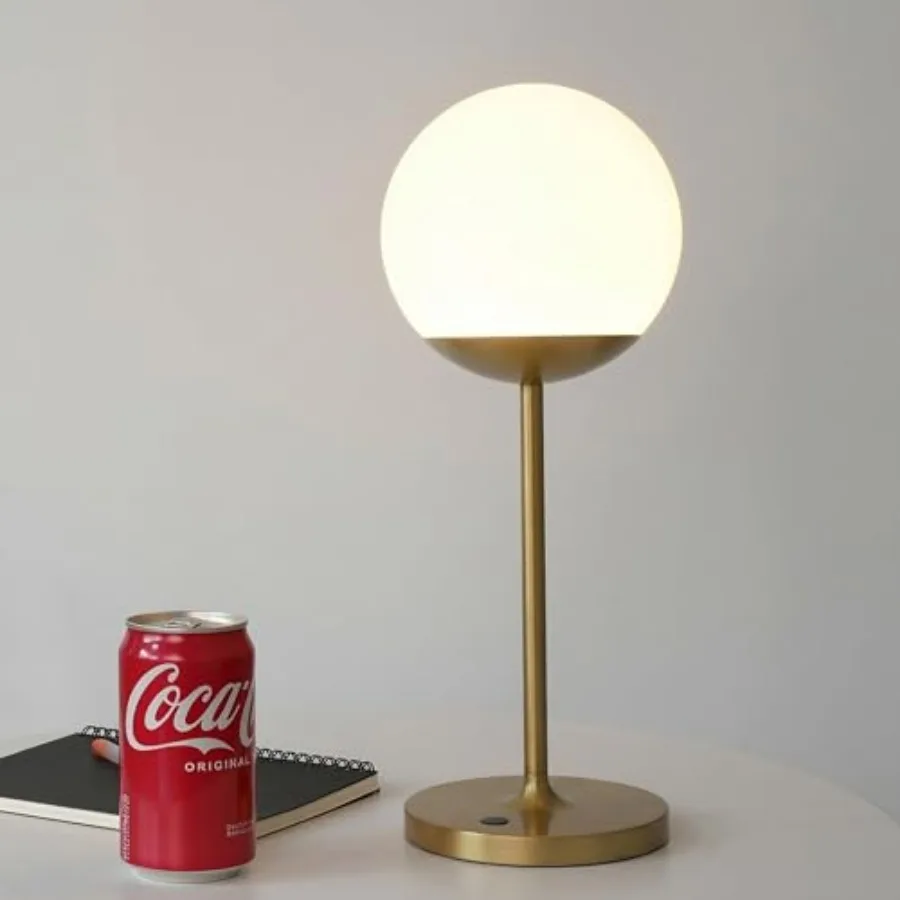 

Беспроводная настольная лампа с плафоном-шаром, перезаряжаемая, с регулировкой яркости, прикроватный светильник, лампа для душа, водонепроницаемая, с сенсорным управлением, время работы 8-72 часа