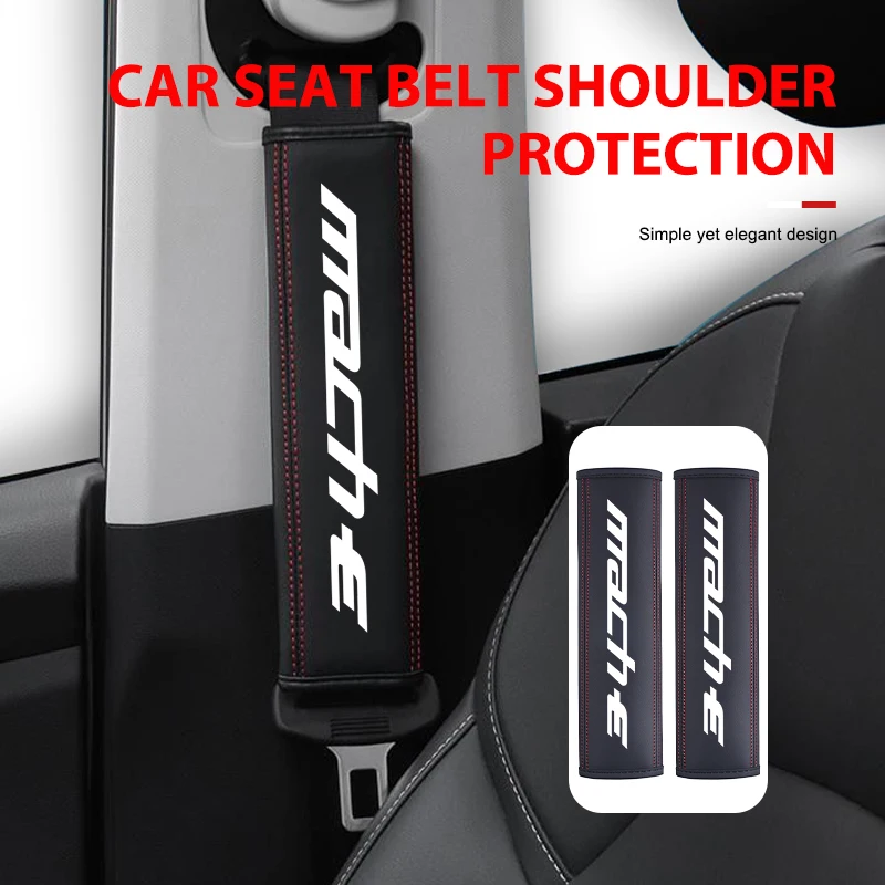1/2PCS Funda de hombro para cinturón de seguridad de coche, accesorios para Mustang Shelby GT Fender Zapatillas Miniatura Gt 2015 2012