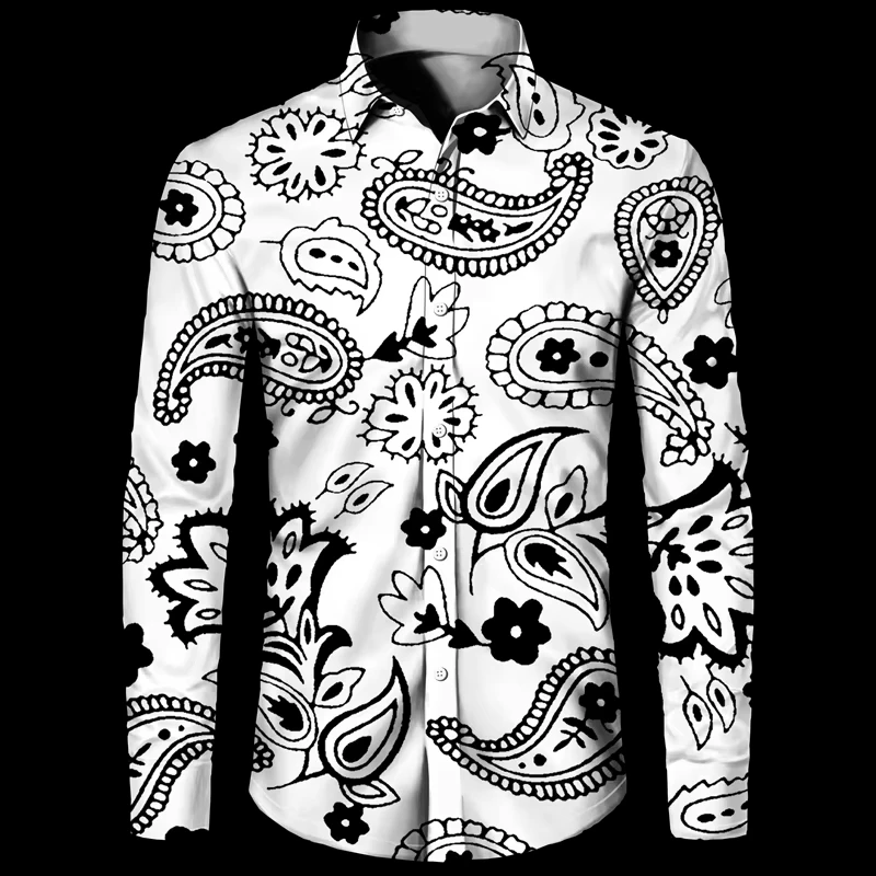 

​​Retro Street Shirt 2025 Men's Vintage Print Long Sleeve Spring Autumn Casual Comfort​