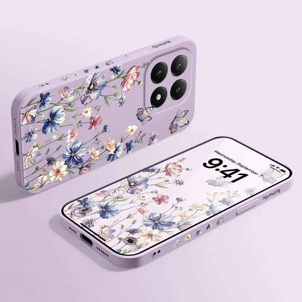 Butterfly Hush Phone Case For Xiaomi Poco X8 M8 F8 X7 M7 F7 X6 M6 F6 X5 M5 F5 Pro Max Ultra 4G 5G Silicone Soft Cover view 5