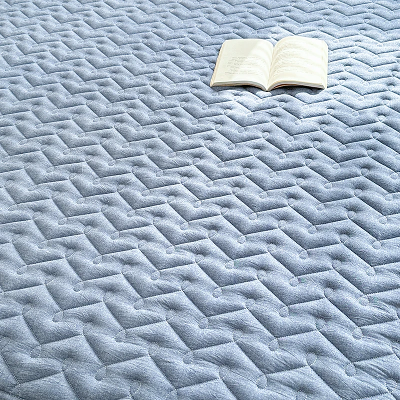 100%Cotton Quilted Mattress Cover Thicken Skin-friendly Bed Covers Solid Color Mattress Protector 매트리스 커버 (No Pillowcase)