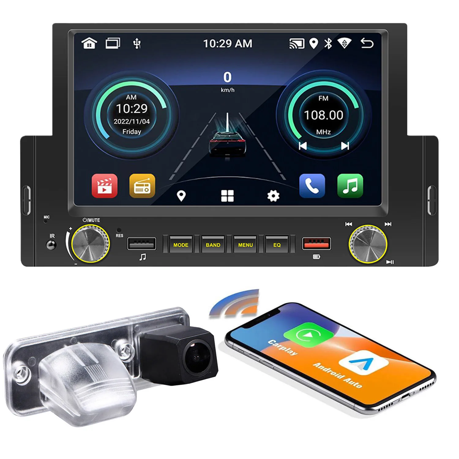 Android car radio Bluetooth wifi Carpaly GPS Navigation+AHD rearview camera for VW Transporter Caravelle Multivan T4 Van Bus