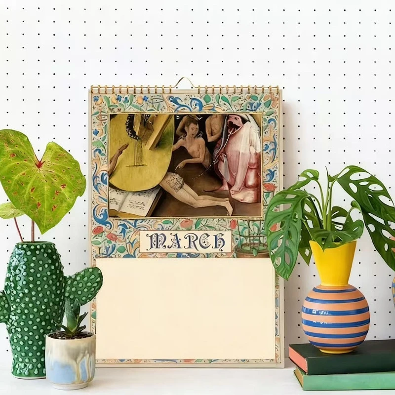 Medievale Bum 2026 Calendario da tavolo Divertente centrotavola da tavolo gotico eccentrico per la casa per adulti Regalo di compleanno di Natale di Halloween