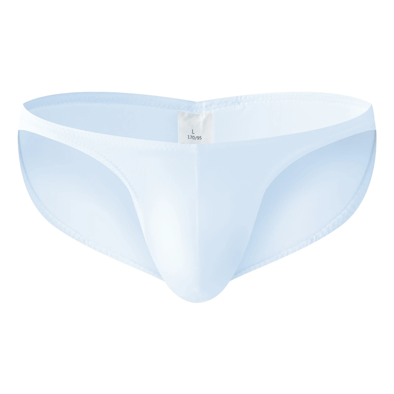 Glattes Satin-Slip für Herren, Bikini, sexy Unterwäsche, mit Volumenfach, glänzende Mini-Slips, Po-formende Unterhose, niedrige Taille, weich, modisch – Detail 14