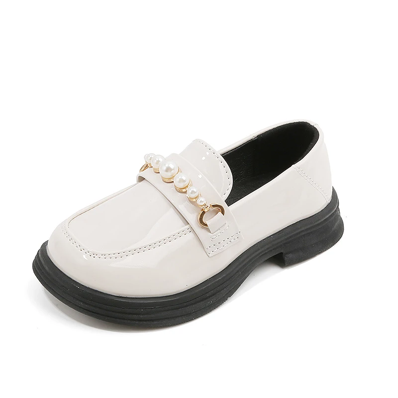 

Unishuni Girls Patent Leather Shoes Kids Dress Flats Child Pearl Moccasin Loafers Princess Slip-On Spring Autumn School Shoe