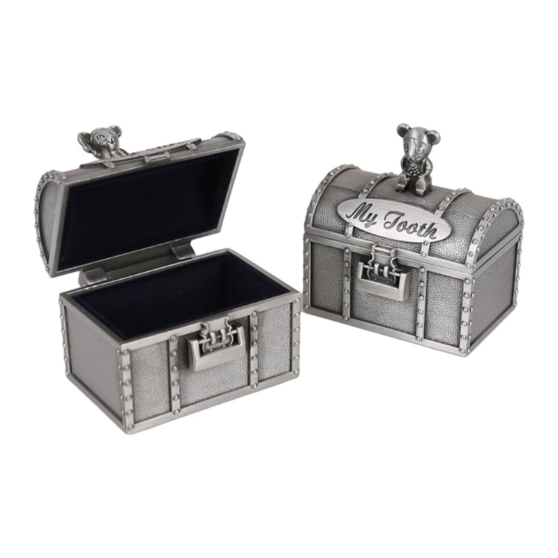 Caja organizadora para primeros dientes y rizos, contenedor bonito para rizos dientes para niños, caja regalo QX2D