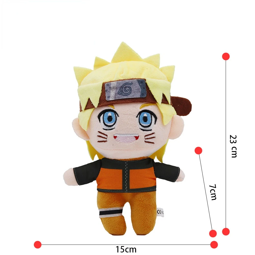 20cm Japan Anime Naruto Plush Toys Kakashi Uchiha Itachi Cartoon Keychain Pendant Stuffed Doll Kids Cute Boy Girl Christmas Gift