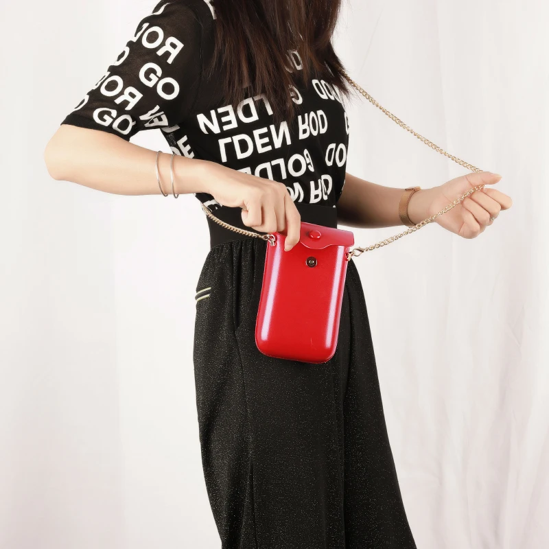 202450 Ladies Woman Fashion Phonebags borse a tracolla in pelle