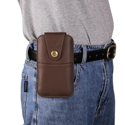 Genuine Leather Phone Belt Clip Case Men Waist Bag Holder For Google Pixel 8 7 6 Pro 8A 7A 6A,Sony Xperia 1 5 10 V Holster Pouch