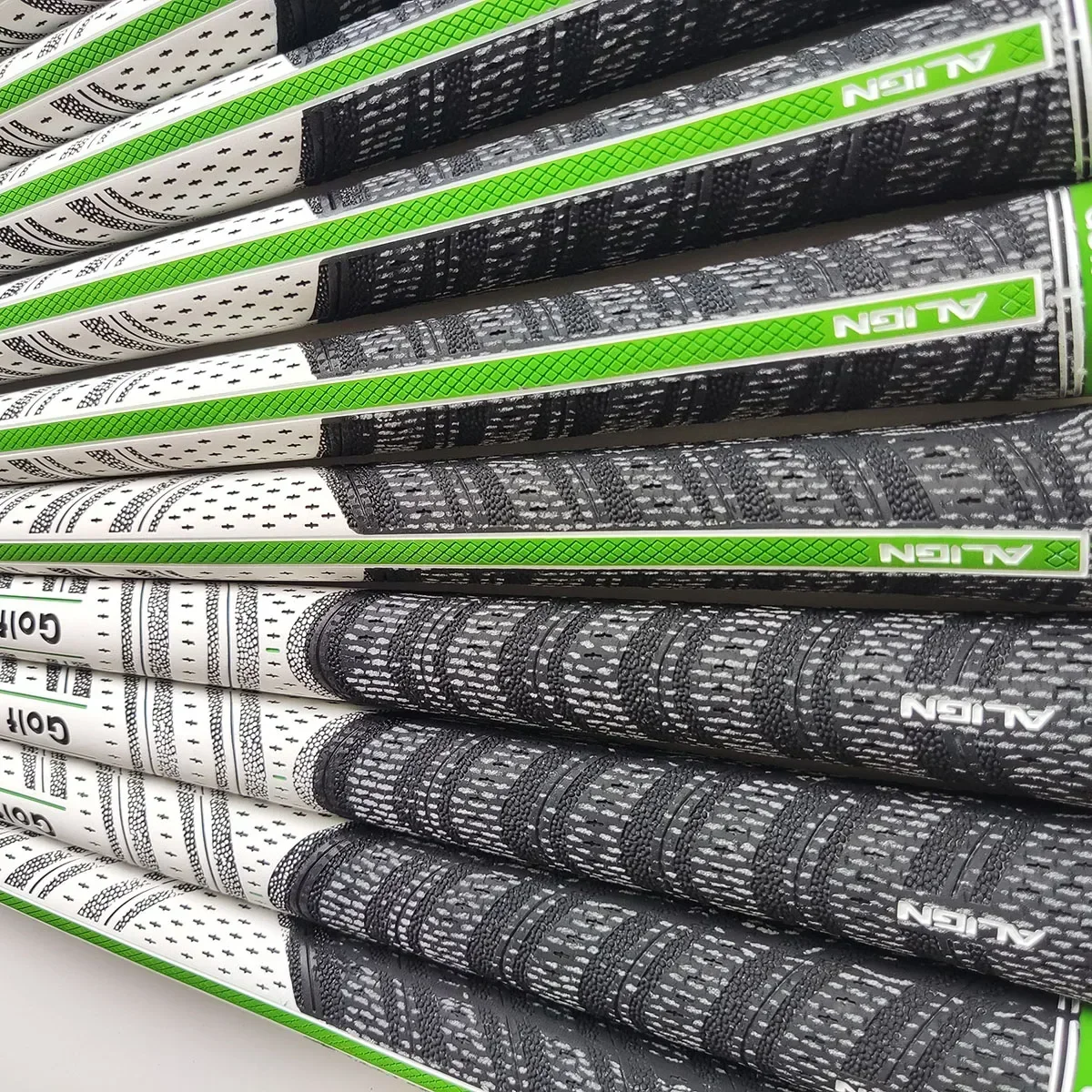 

10pcs/13pcs Green Golf Grip Align Golf Club Grips Midsize /Standard Golf Grips Men Women Rubber Cotton Yarn Iron and Wood Grips