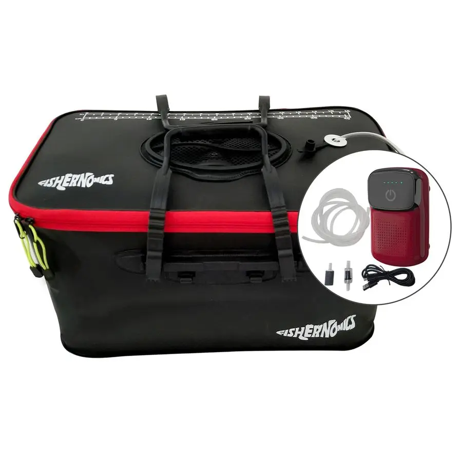 

Collapsible Fishing Bucket with Air Pump Live Bait Bucket with Aerator 6 Gallon 10 Gallon Leak Proof with Side Pocket amp Should