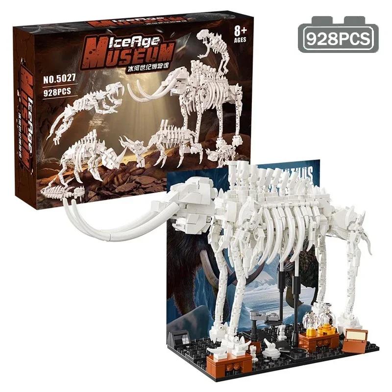

928 шт., набор строительных блоков Fossil Prehistoric Beasts, 6 моделей древних зверей, кирпичи, украшение для рабочего стола, игрушка для детей, праздничные подарки