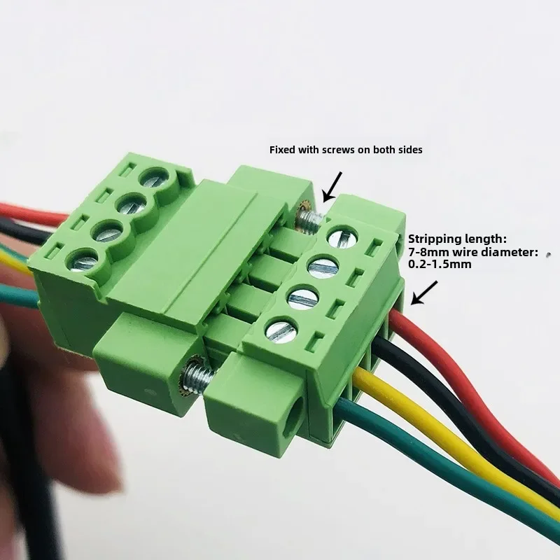 Solder-free 15EDGRKP-3.81mm plug-in terminal air docking with ear screw fixing 2EDGRKP 2P3P4P5P6P-24P Phoenix terminal connector