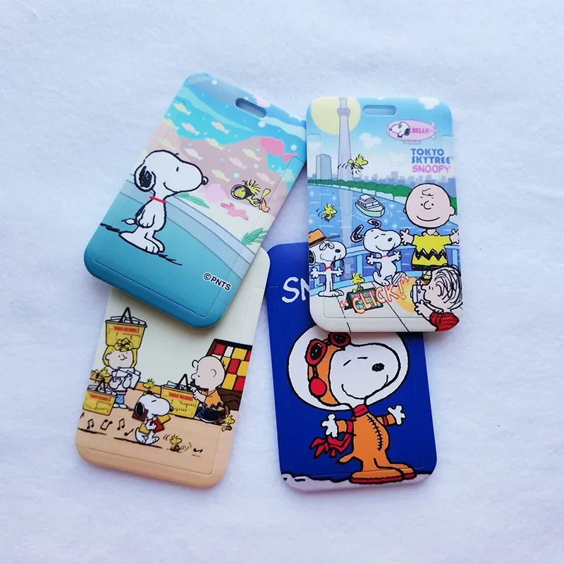 Snoopy ID Card Holder cordino Cartoon Girls Boys credental Holders Neck Straps Women Badge Holder portachiavi accessori regali