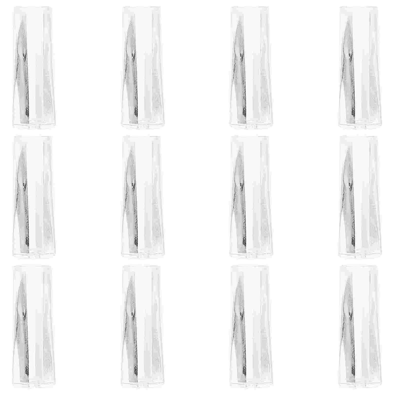 12 Pcs Simple Venetian Blind Handle Drapes Vertical Rod Caps Pvc Wand Tilt Transparent