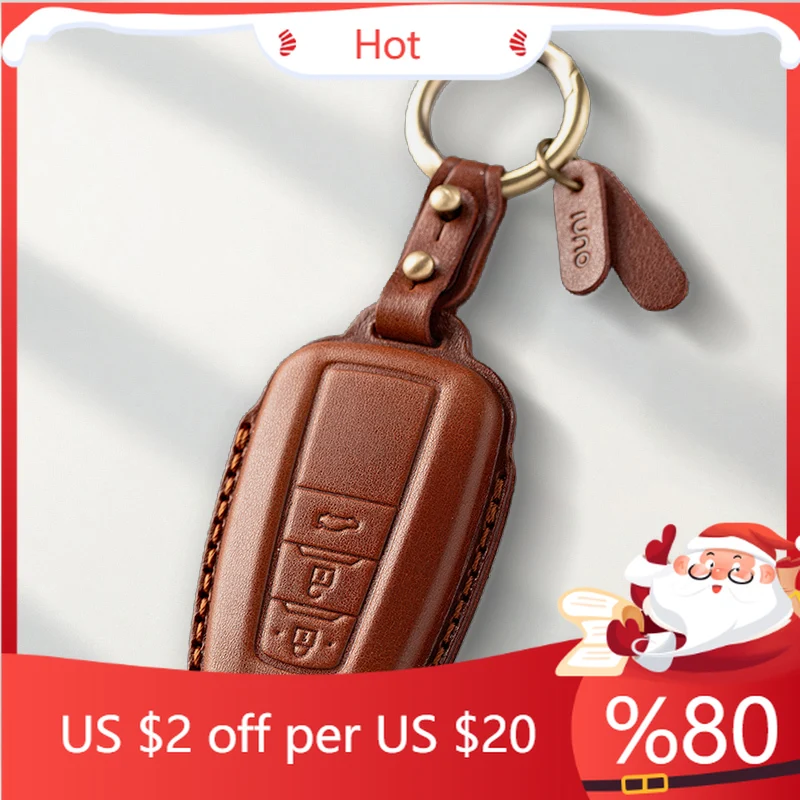 

Hot Genuine leather Protector For Toyota Key Cover Domineering Reiz Rav4 Cruiser Crown Key Case Cover Fob Interior Stickers