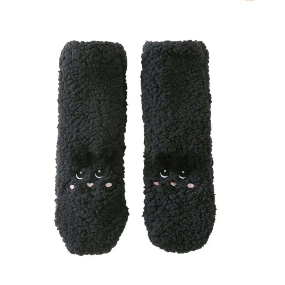 

Soft Embroidery Thick Thermal Socks Plush Cartoon Floor Socks Winter Thicken Warm Fleece Sock Women Home
