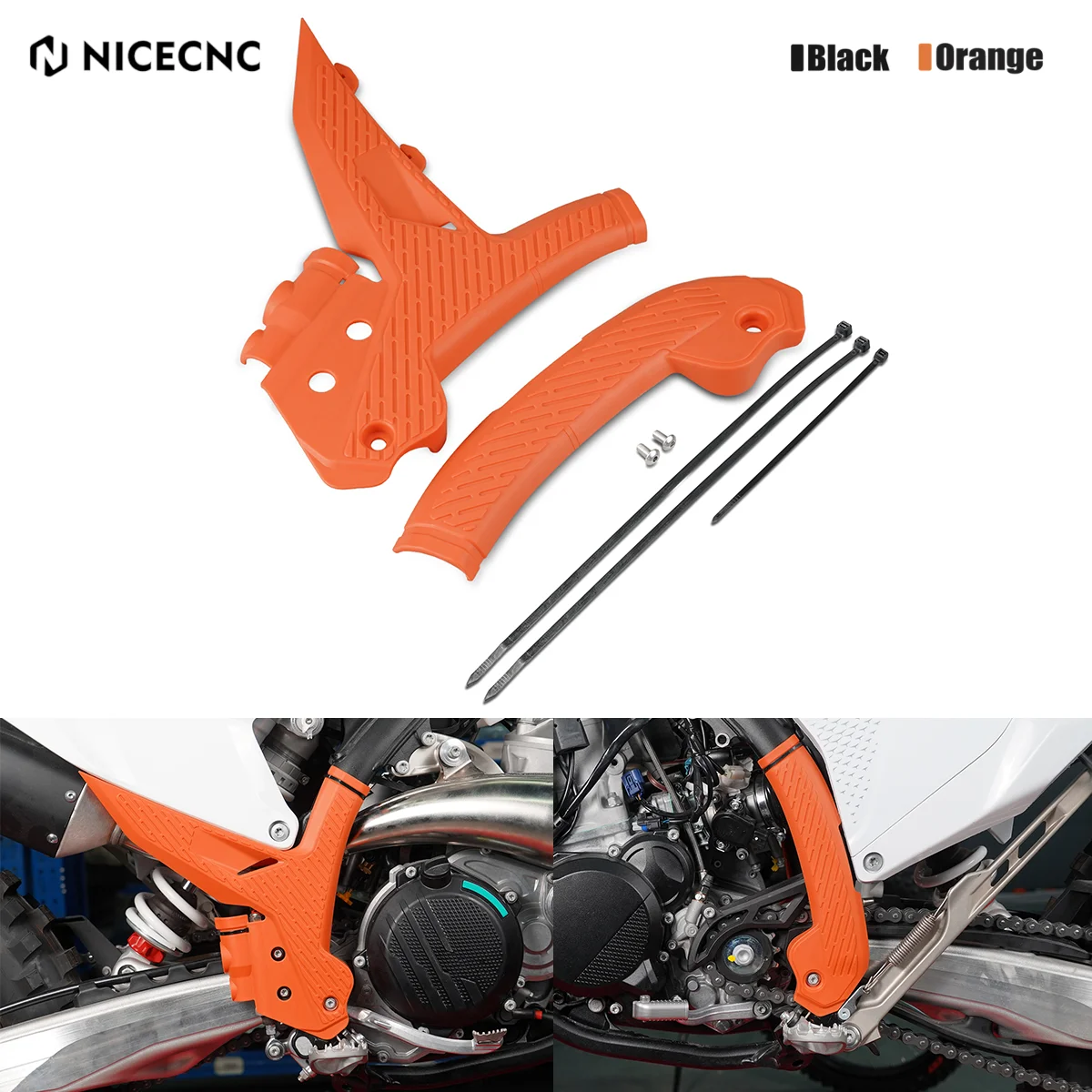 

NICECNC For 2024 KTM EXC 300 XCW EXCF 500 450 400 350 300 250 200 150 125 SX XC XCF SXF 450 2023 Motorcycle Frame Protector Kit