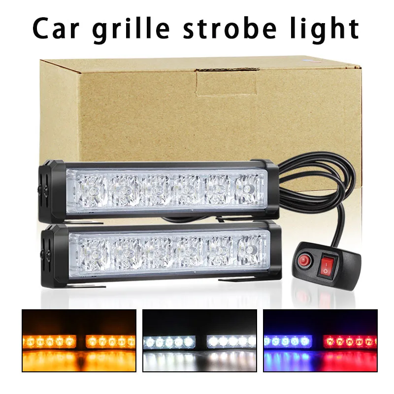 40W LED for Fire Truck Police 12V Surface Mount Mini Strobe Emergency Lightbar Car Front Grille Warning Light Headmp 12v24v