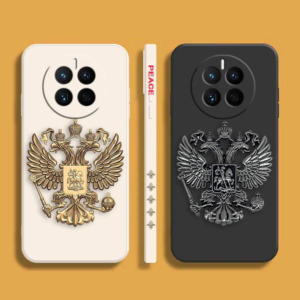 Russian Double-headed Eagle Logo Phone Case For Huawei MATE 10 20 20X 30 40 P20 P30 P40 P50 LITE PRO PLUS Case Funda Shell Capa