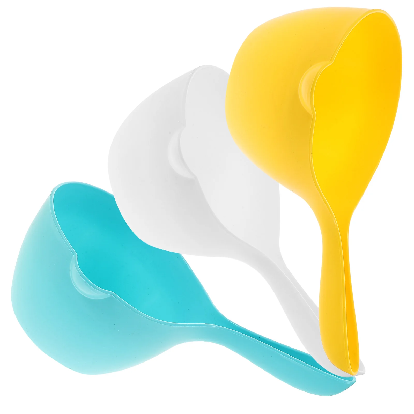 ทัพพีพลาสติกหนา 3 ชิ้น สำหรับใช้ในบ้าน ครัว ห้องน้ำ ทัพพีด้ามยาว น้ำหนักเบา อุปกรณ์ในครัวเรือนสำหรับการตั้งแคมป์